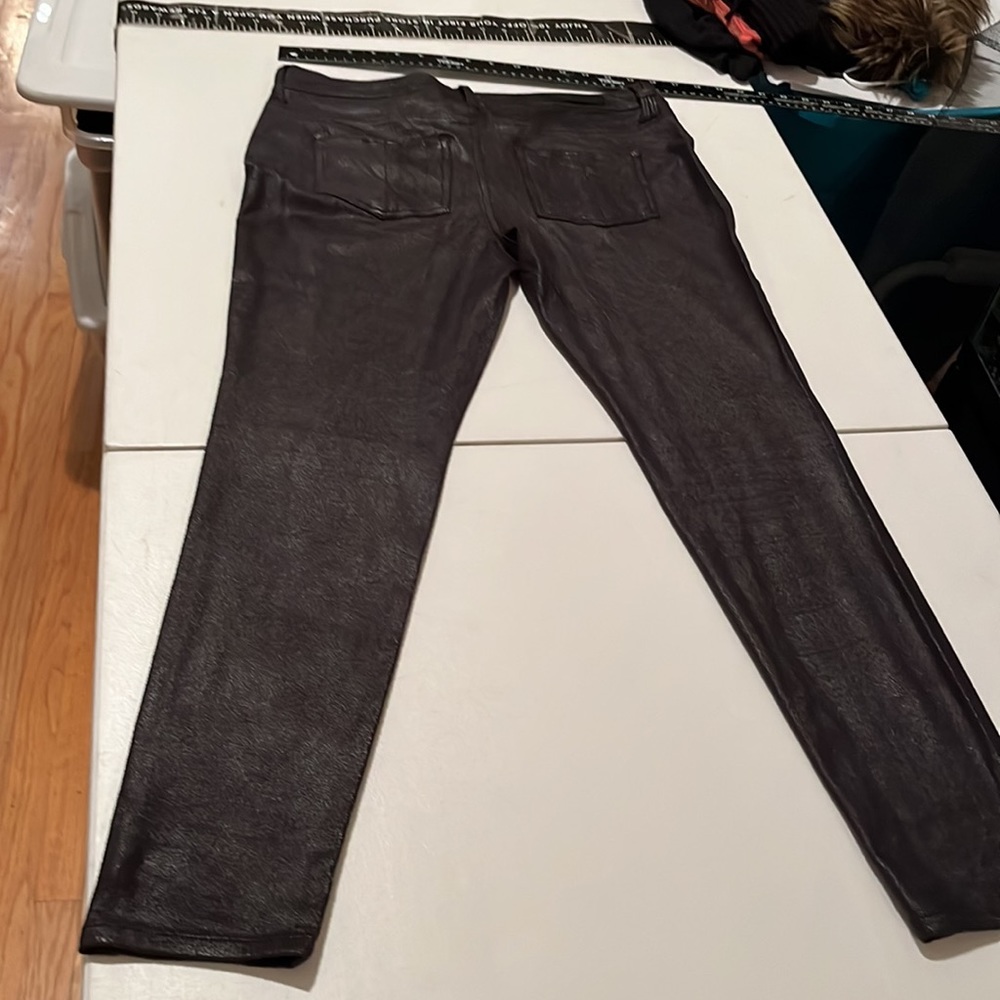 ABS Allen Schwartz size  30 black pants textured leather like pants